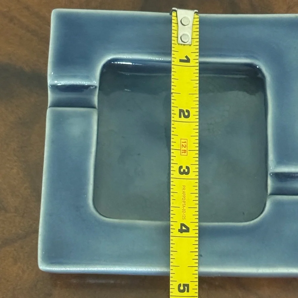 Asian Art Deco Thai Celadon ashtray, made in Thailand.  5 X 5 - Picture 8 of 8
